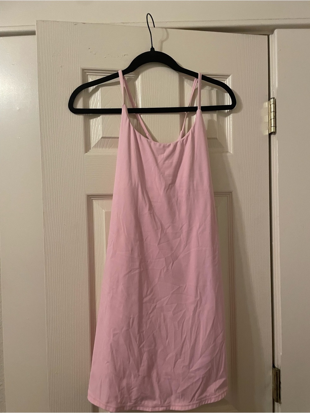 Light Pink Slip Dress with Thin Straps